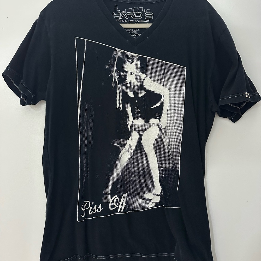 Hard 8 - “Piss off” Black Short Sleeve Tee with Artistic Print